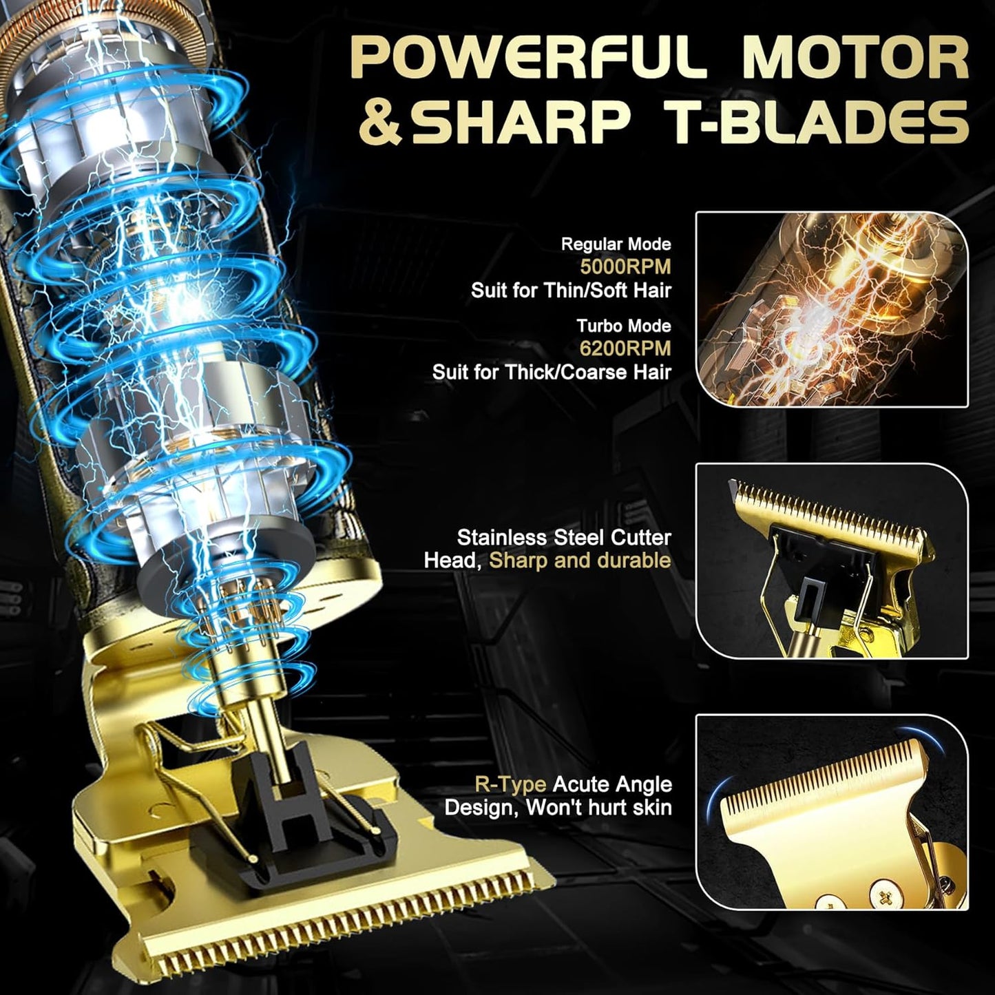 Sejoy Profi Haarschneider & Barttrimmer mit T-Klinge und LED Display