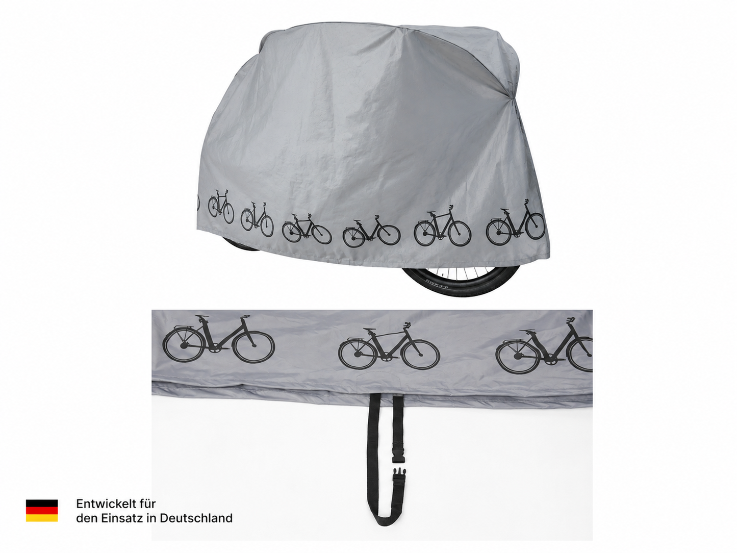 CRIVIT Fahrradabdeckung für Fahrrad & E-Bike – Fahrradgarage 210 × 80 × 110 cm