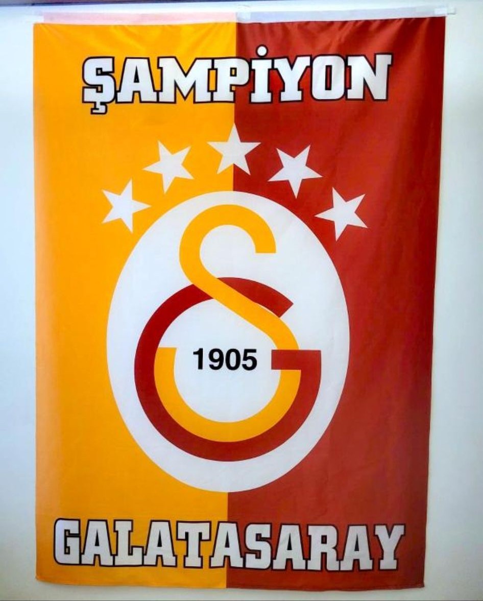 Galatasaray Flagge 100×150 cm – 5 Sterne Fan Fahne