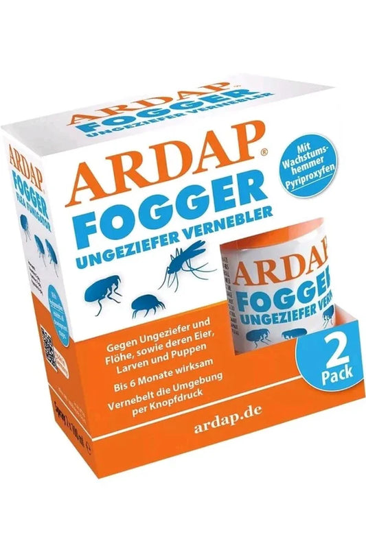 ARDAP® Pro Fogger 2x100 ml – Ungeziefer-Vernebler gegen Flöhe, Zecken & Insekten