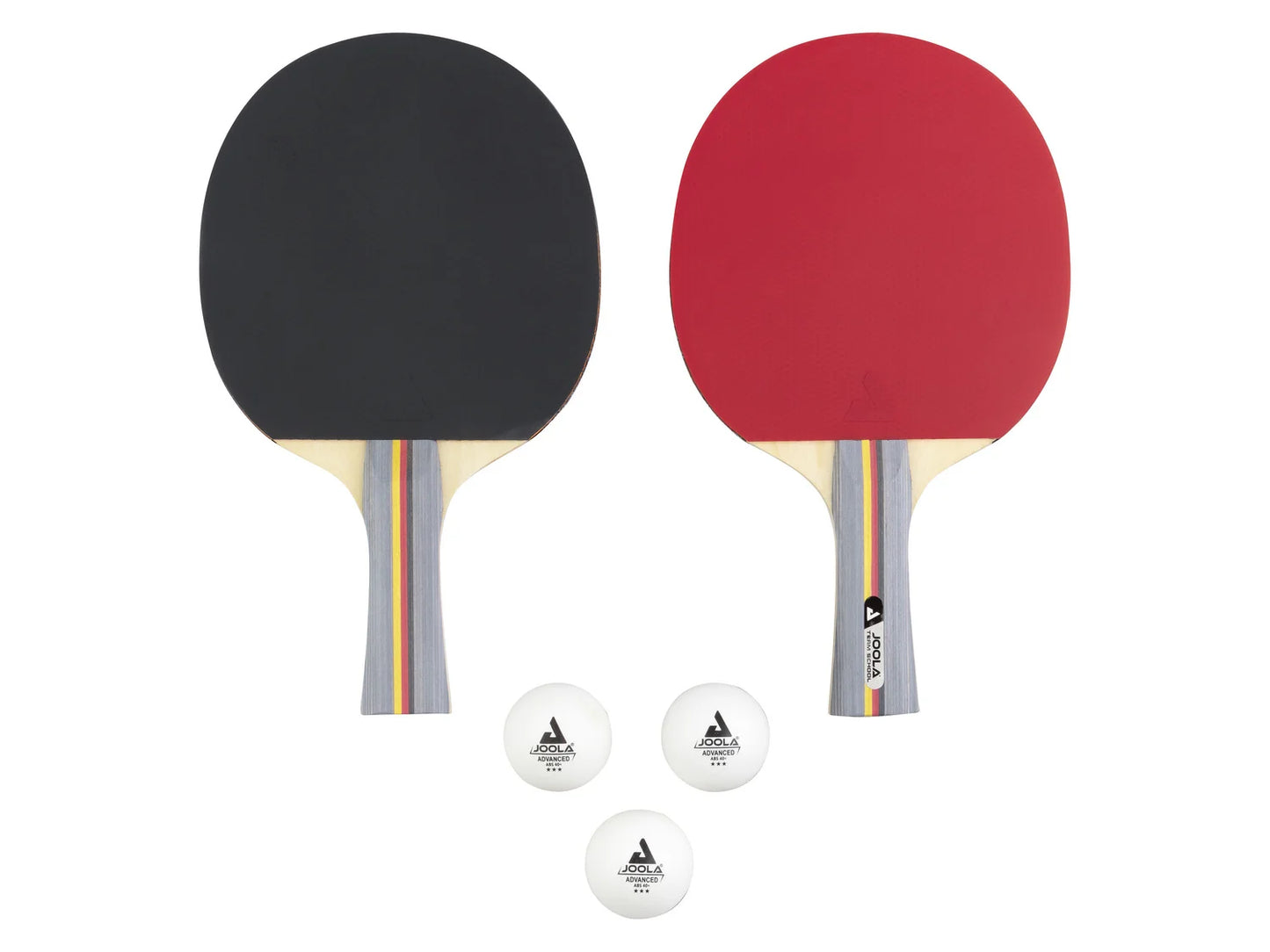 JOOLA Team School Tischtennis-Set – 4 Schläger, 4 Bälle & Tasche