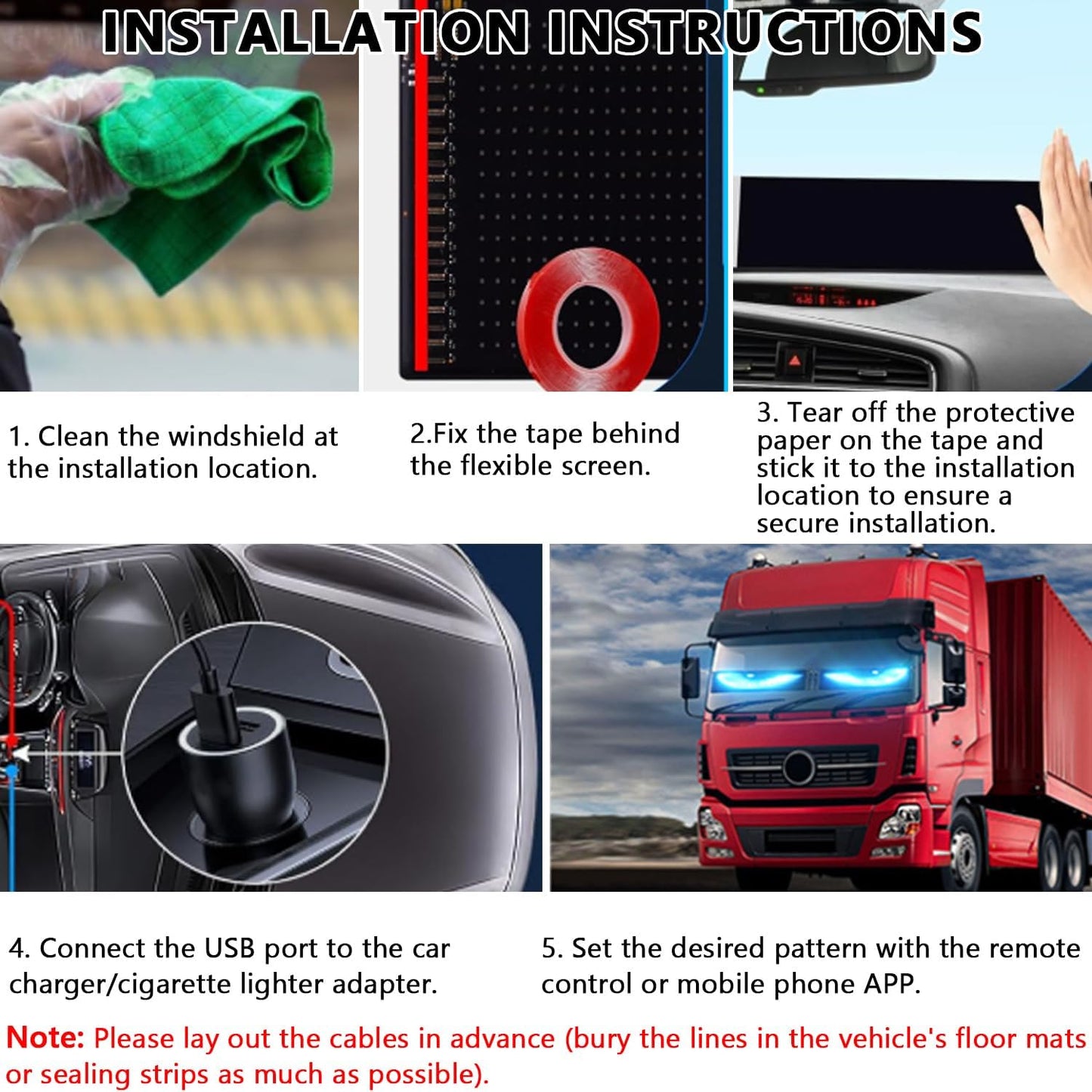 Programmierbare LED Augen für Auto & LKW – APP Steuerung RGB