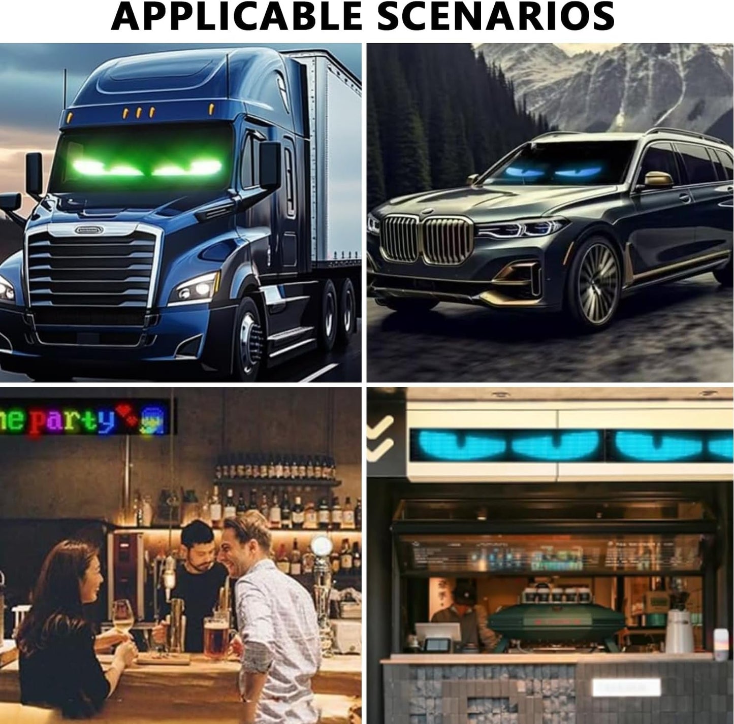 Programmierbare LED Augen für Auto & LKW – APP Steuerung RGB