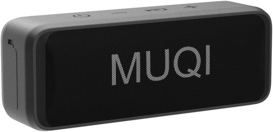 MUQI Bluetooth Lautsprecher IPX7 Wasserdicht – 10W Stereo Sound, 24 Std. Akku, Bluetooth 5.0, Freisprechfunktion