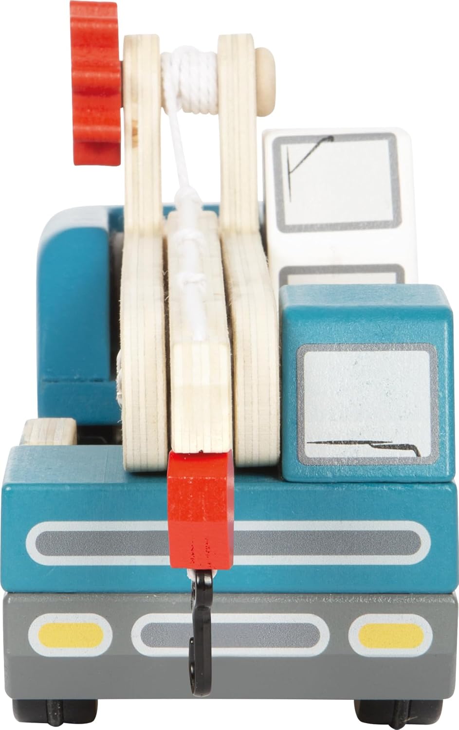 small foot Kranwagen mit Palette – Holz Baustellenfahrzeug mit 360° Kran