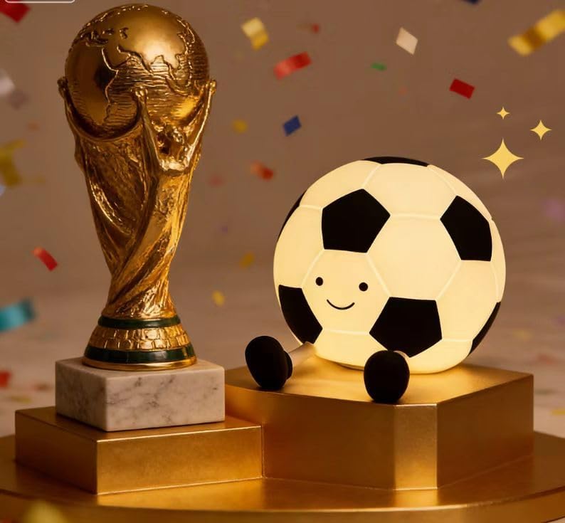 Kinder Nachtlicht Fußball – LED Silikonlampe mit Timer & 3 Helligkeitsstufen